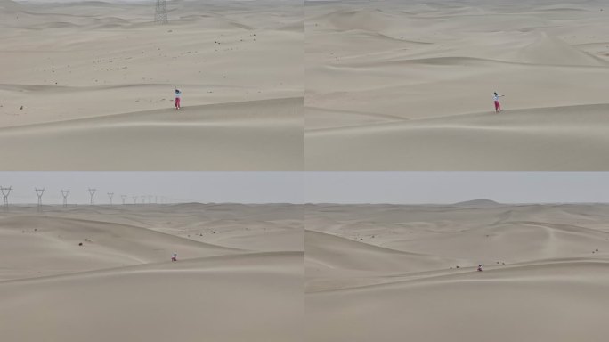 人在沙漠中行走