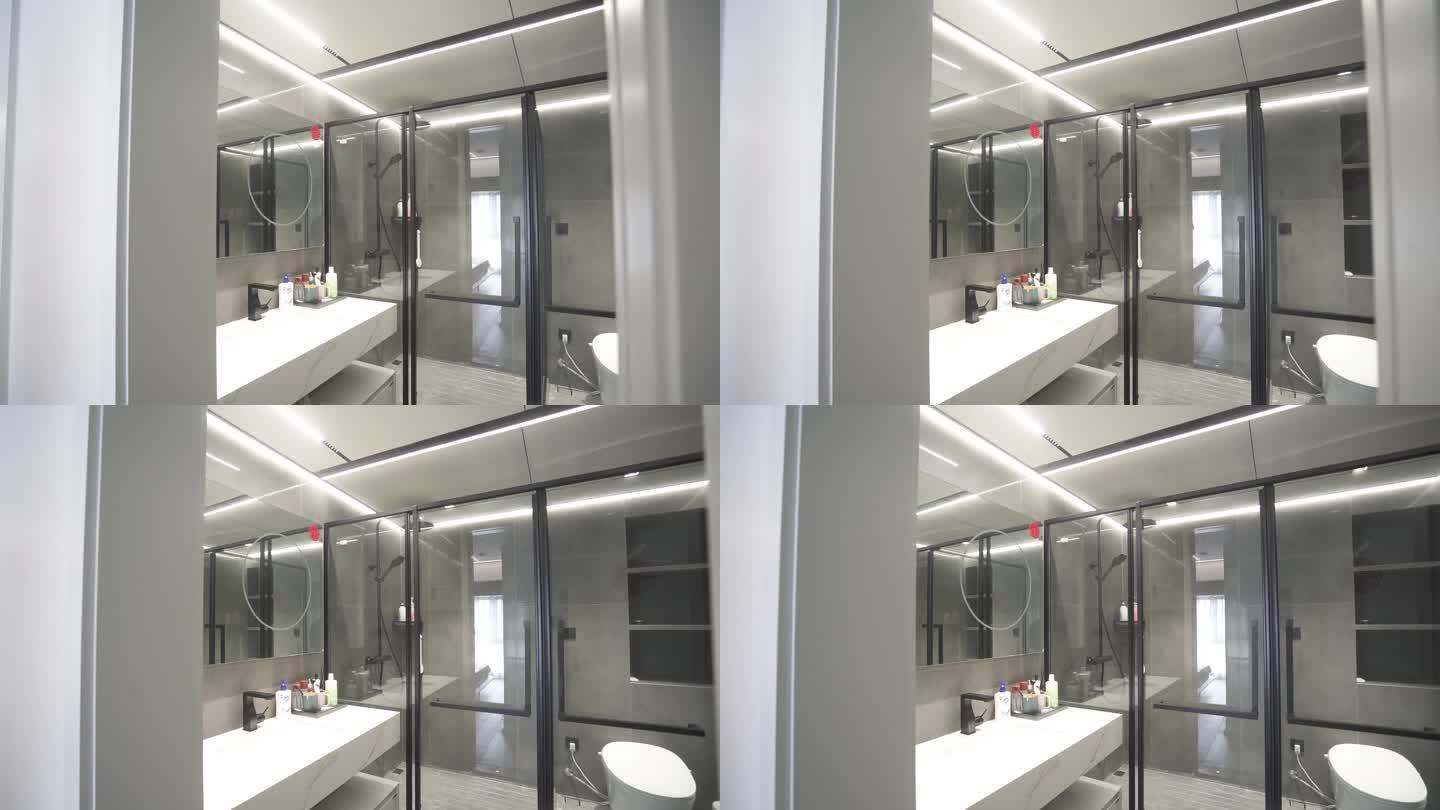 卫生间  卫浴间 钢化玻璃 简约 素材