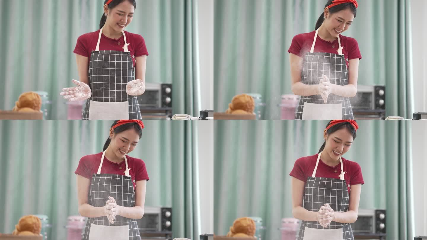 自制面包师傅。烘焙师DIY烘焙幸福女人