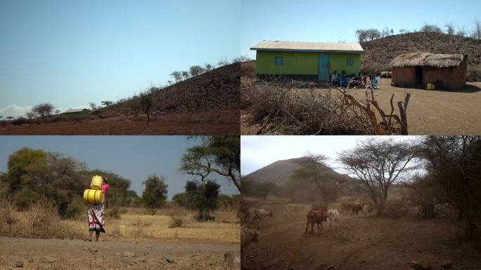 肯尼亚干旱土地与沙尘