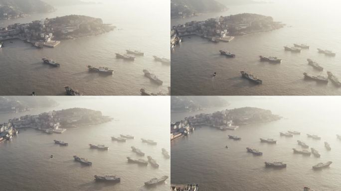中国浙江台州渔船与港口