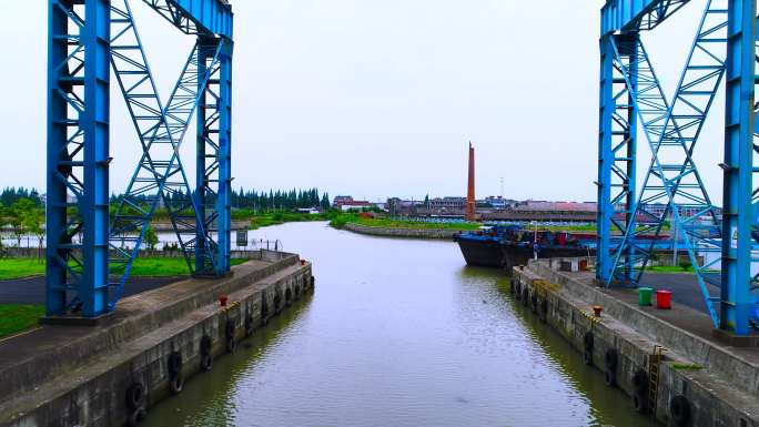 河流航运 工业园区 港口码头 运输作业