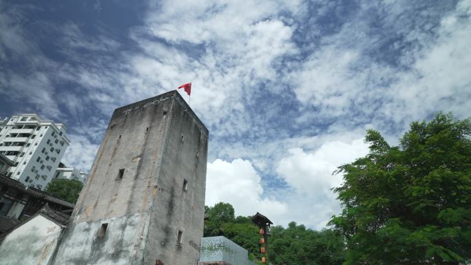 甘坑炮楼 深圳炮楼 炮楼延时 红色甘坑