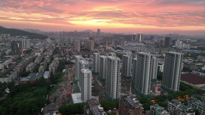 DJI_0311晚霞中的城市