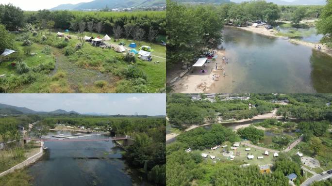 沐野竹溪camp户外露营营地航拍