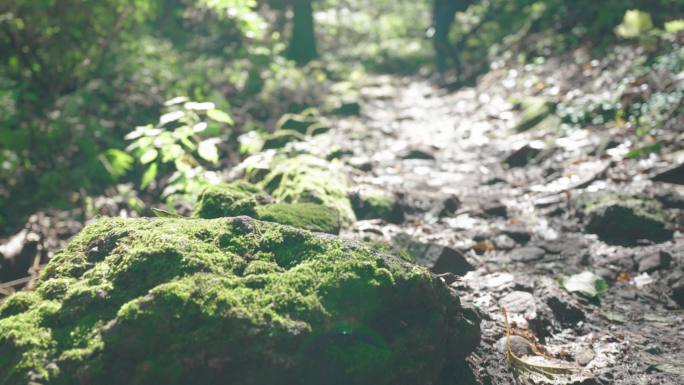 4k通往山顶的路登山爬山向往希望