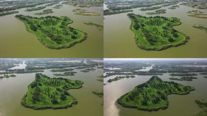 扬州 北湖湿地公园 航拍 原创 4K