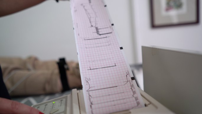 心脏监护仪打印心电图诊断结果