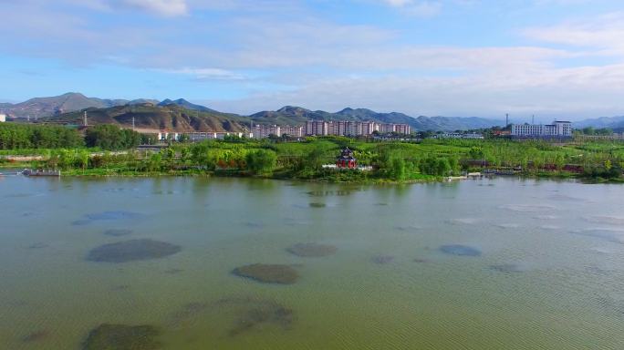 海东市 乐都区 三河六岸公园 航拍