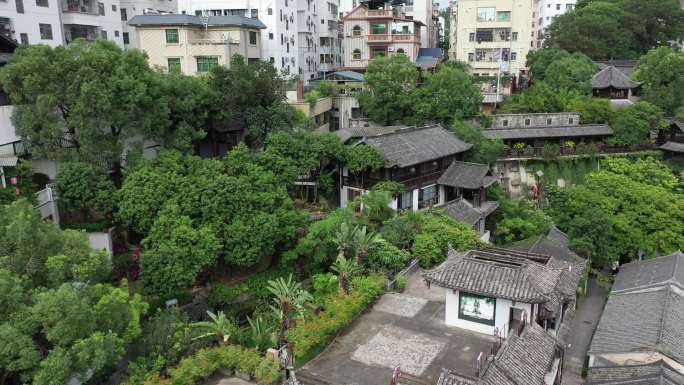 甘坑客家古村落 甘坑航拍 深圳古建筑群