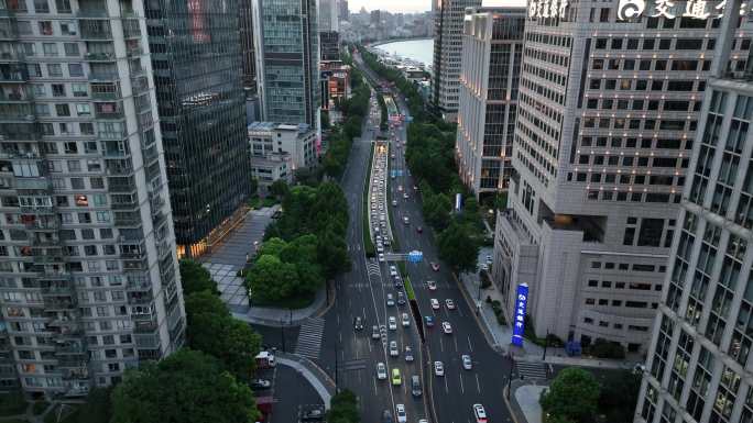 4K原素材-上海中山南路外滩隧道出入口