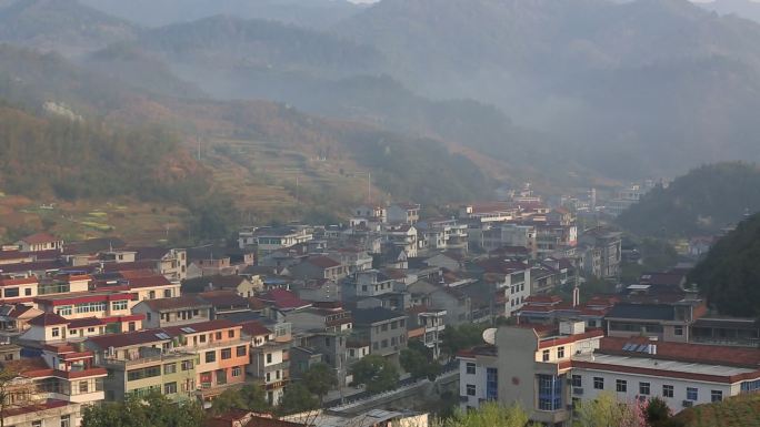 浙江绍兴诸暨岭北集镇山区乡村农村实拍素材