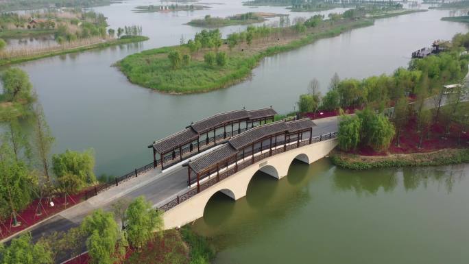 扬州 北湖湿地公园  航拍 原创 4K