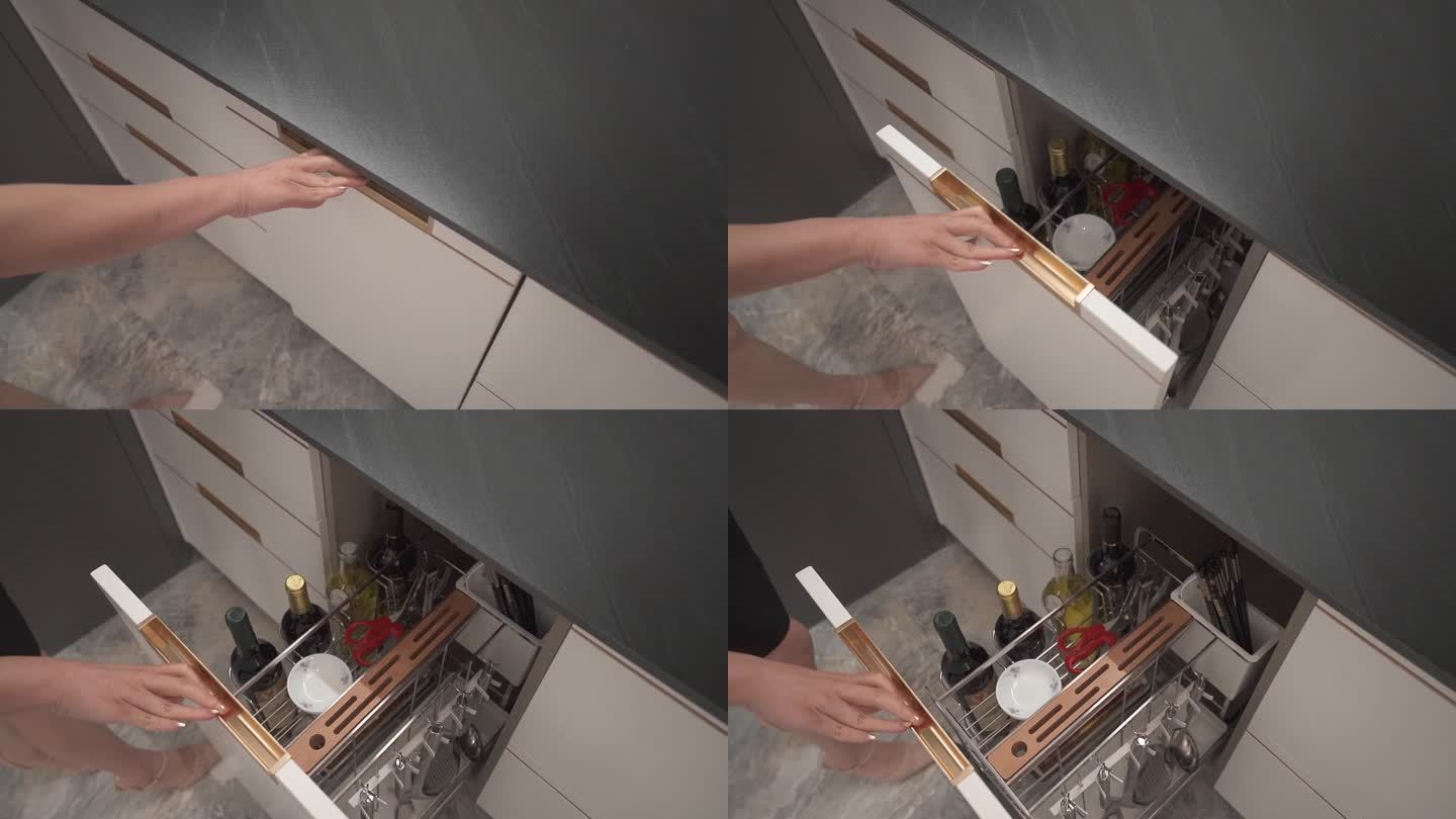 厨房  厨具   橱柜  视频素材