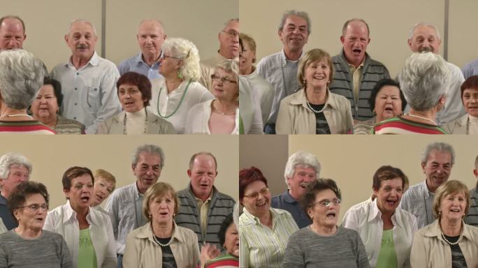 HD：老年合唱团老年人合唱退休生活外国老