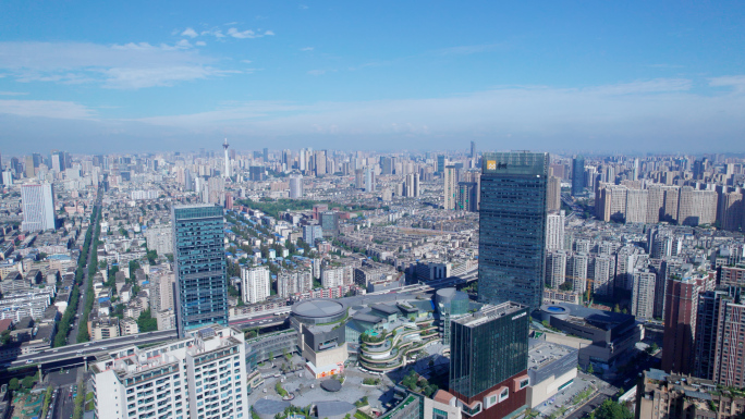 成都市中心大景航拍 4K