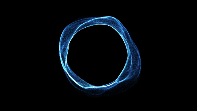 科技感粒子圆环（带透明通道）