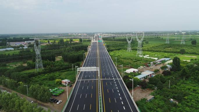 大美高速公路 航拍高速 雄安 现代高速路