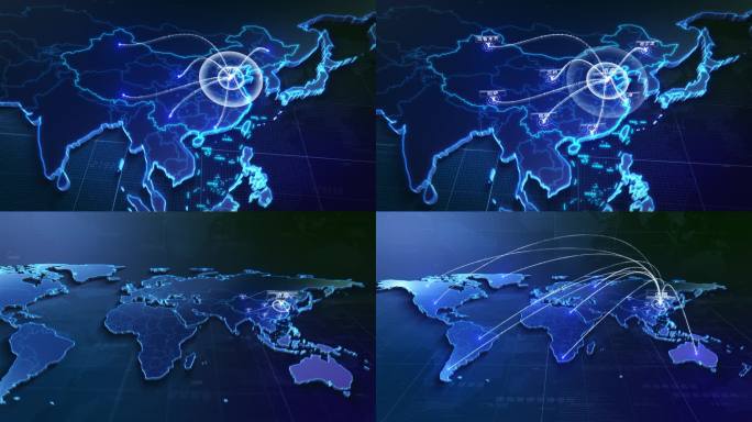 山东地图辐射+中国地图+世界地图