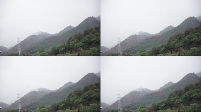 雨过天睛雨雾缭绕的重庆4A级风景区缙云山