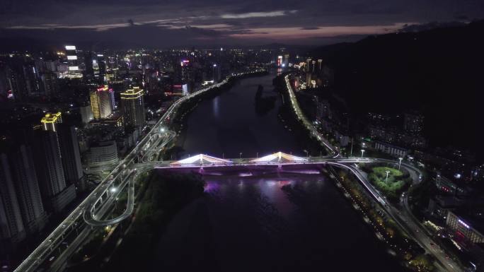 【4K】兰州小西湖黄河大桥夜景