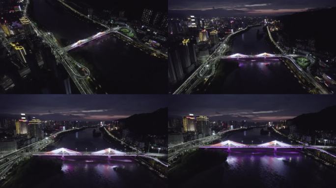 【4K】兰州小西湖黄河大桥夜景