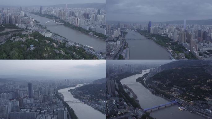 【4K】兰州黄河两岸夜景