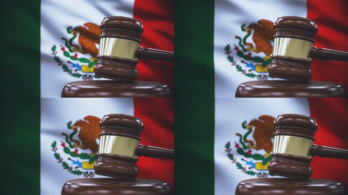 墨西哥国旗背景的盖尔法官