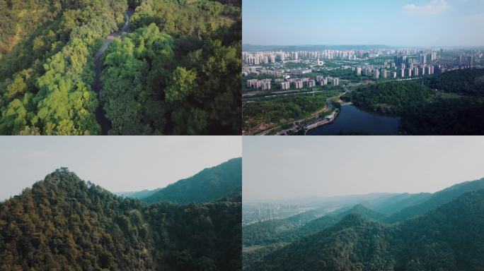 原创大山城市远景航拍宣传片4K素材