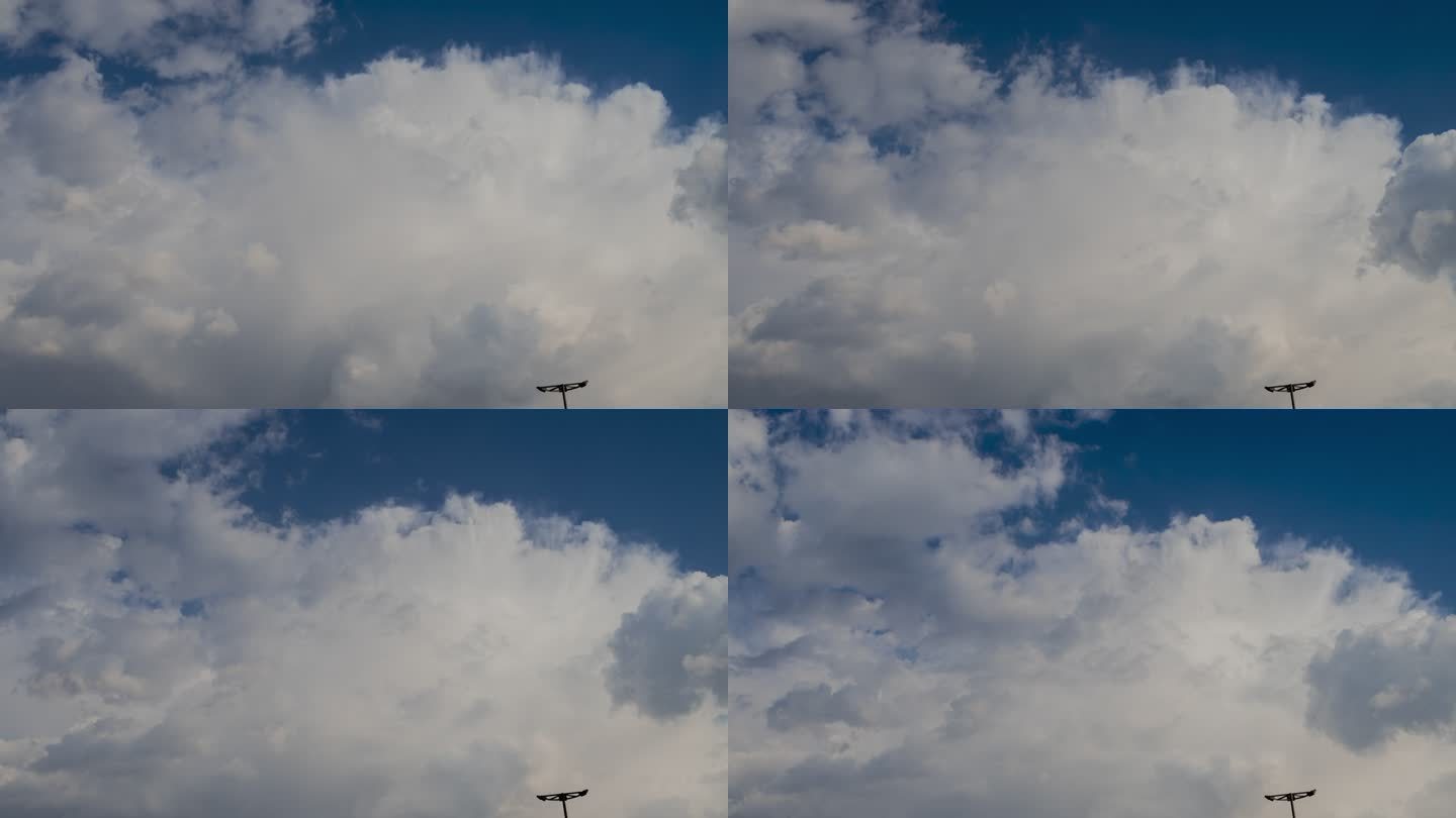 4K夏季翻滚的雨云空镜头延时视频