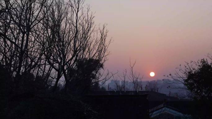 赣州郁孤台日落与夜景