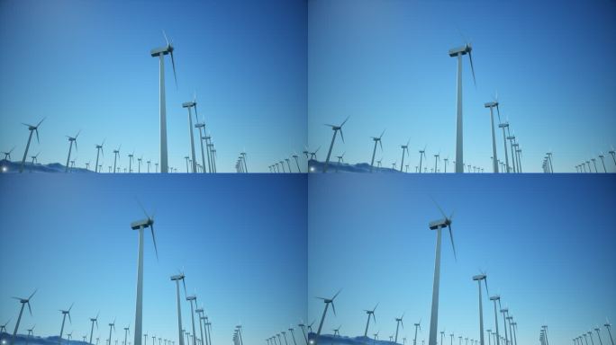 【4k】数字科技风力发电动画13