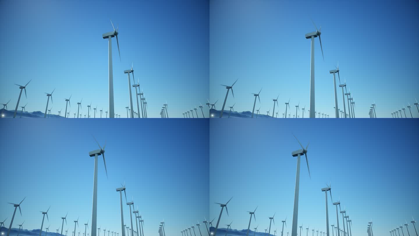 【4k】数字科技风力发电动画13