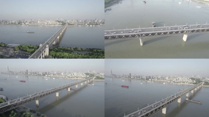 【4K】俯瞰武汉长江大桥