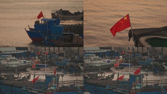 渔船国庆红旗