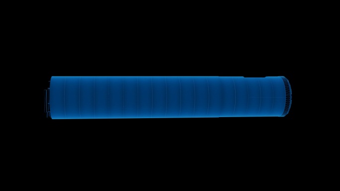 蓝色科技线条盾构机透明通道素材