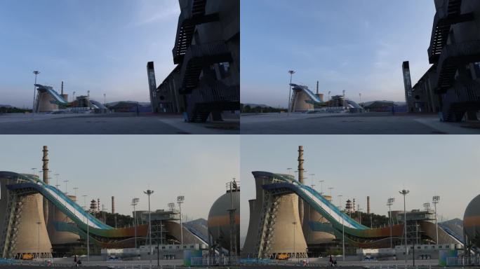 北京冬奥会首钢滑雪大跳台延时摄影