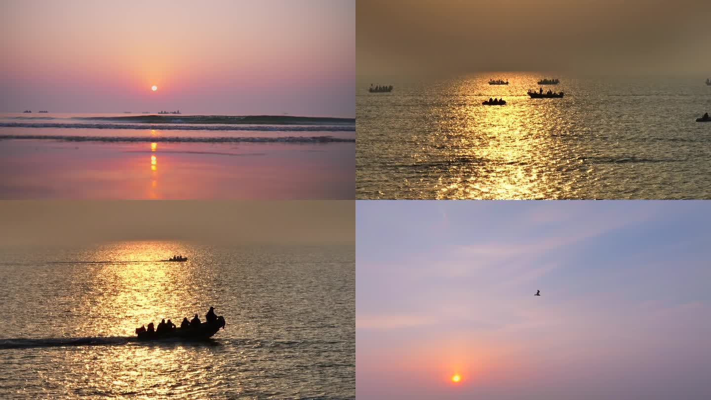 秦皇岛-阿那亚海滩清晨到日出