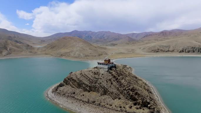 西藏 羊湖航拍