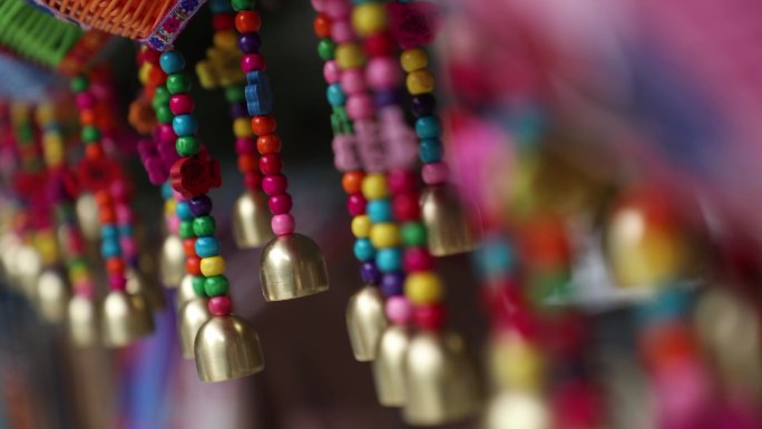 藏族 民族装饰 挂饰 铃铛 4k