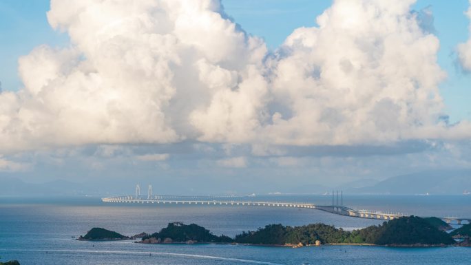 【4K高清】港珠澳大桥流云延时