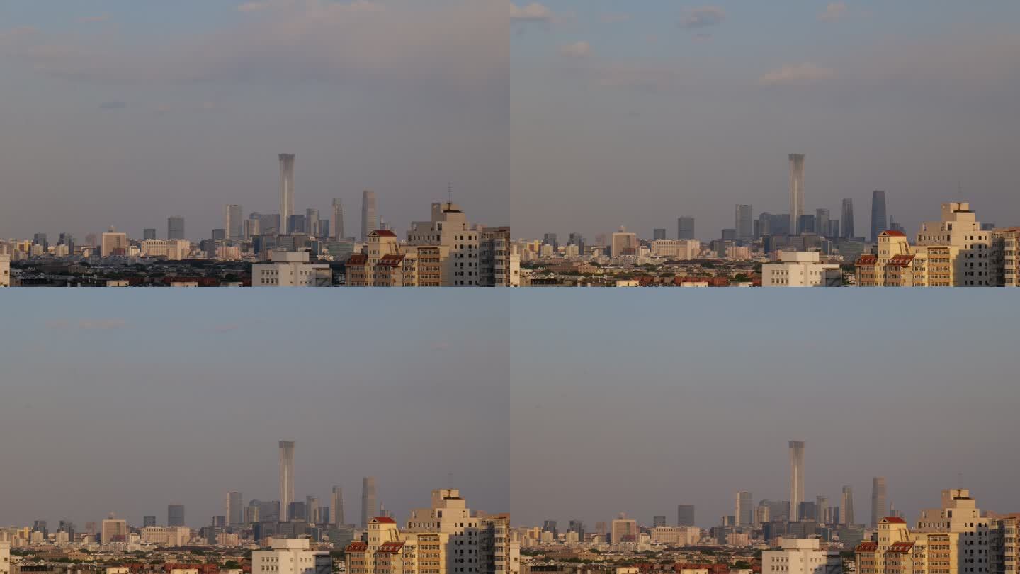北京CBD城市上空延时摄影