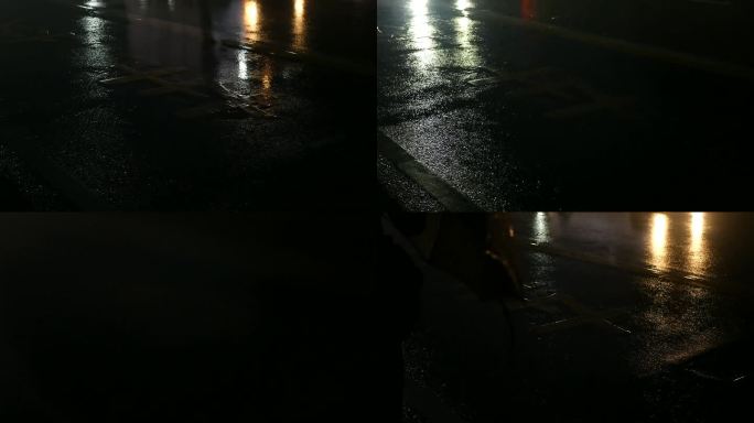 雨夜的公交车站