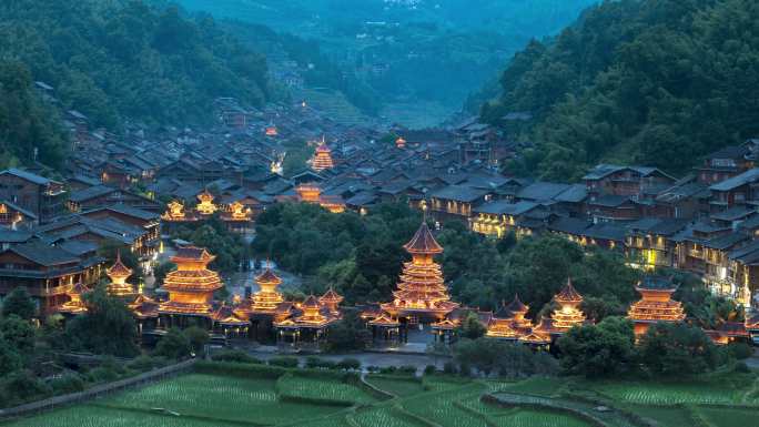 贵州肇兴侗寨延时