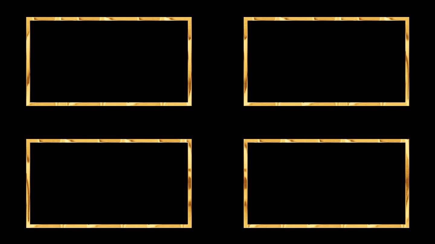金色边框金属边框带alpha通道