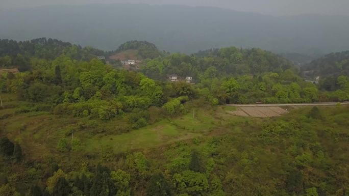 航拍山村