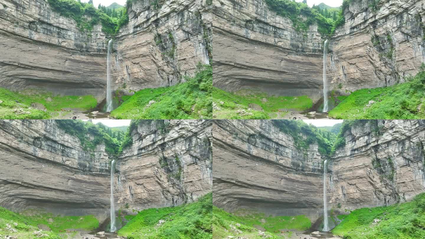 航拍贵州纳雍吊水岩瀑布