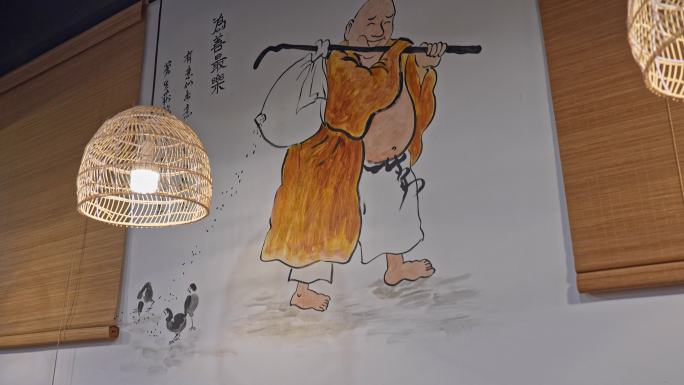 佛系装饰画壁画 竹子氛围灯