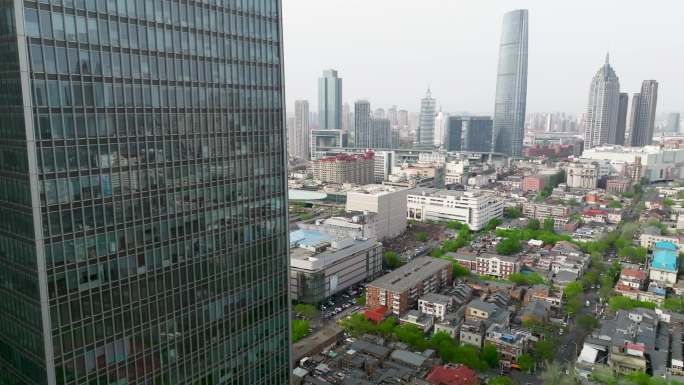 航拍天津-长镜头拍摄城市高层建筑