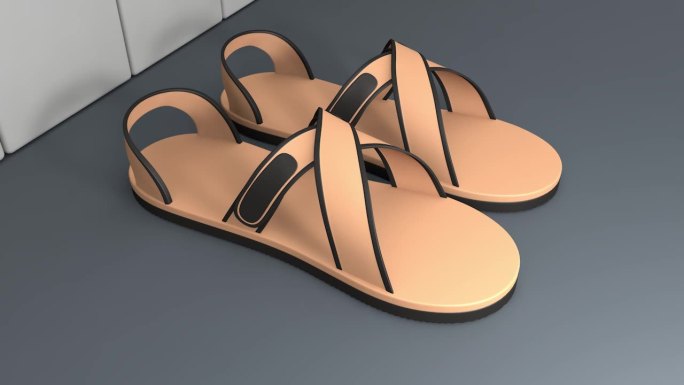 凉鞋模型C4D工程